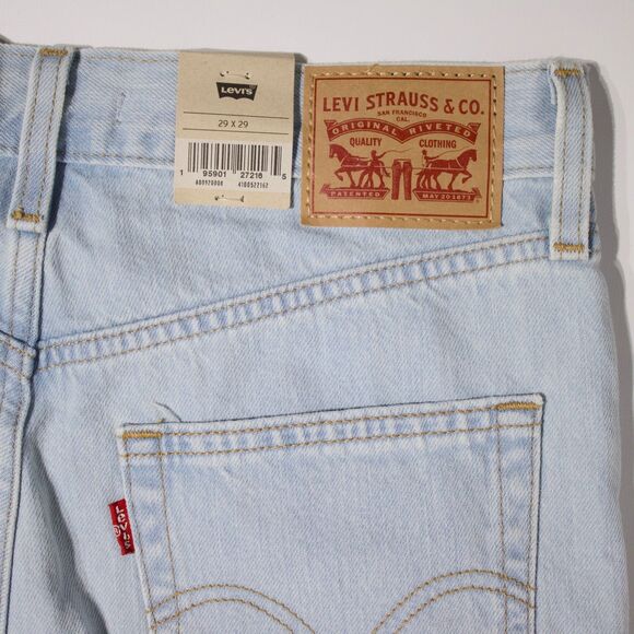 NWT $69.50 Levi's High Waisted Wide Leg Straight Jeans Light Wash Women Sz 29x29 - Picture 9 of 16
